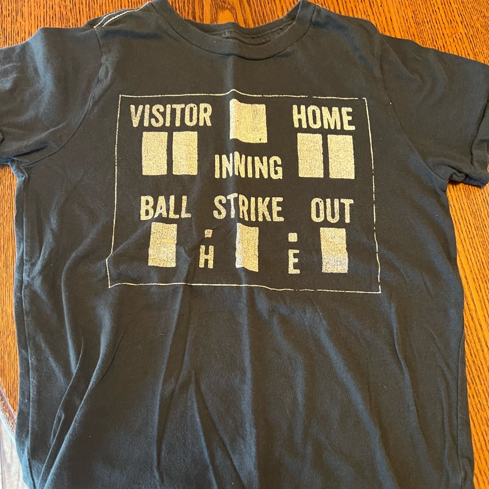 Peek baseball scoreboard tee shirt